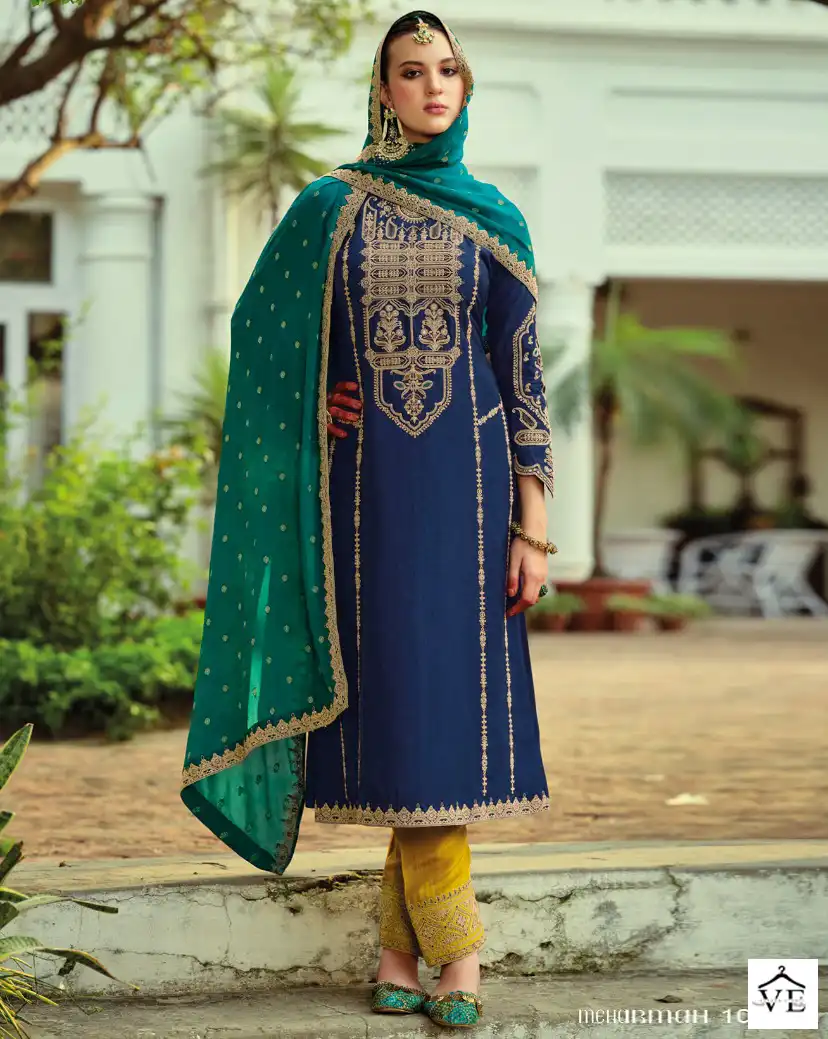 Ibiza Rajbari Pure Bembarg Silk Wholesale Designer Salwar Suit Catalog — Wholesale Salwar Suits, MPA wholesale from Surat — view 1