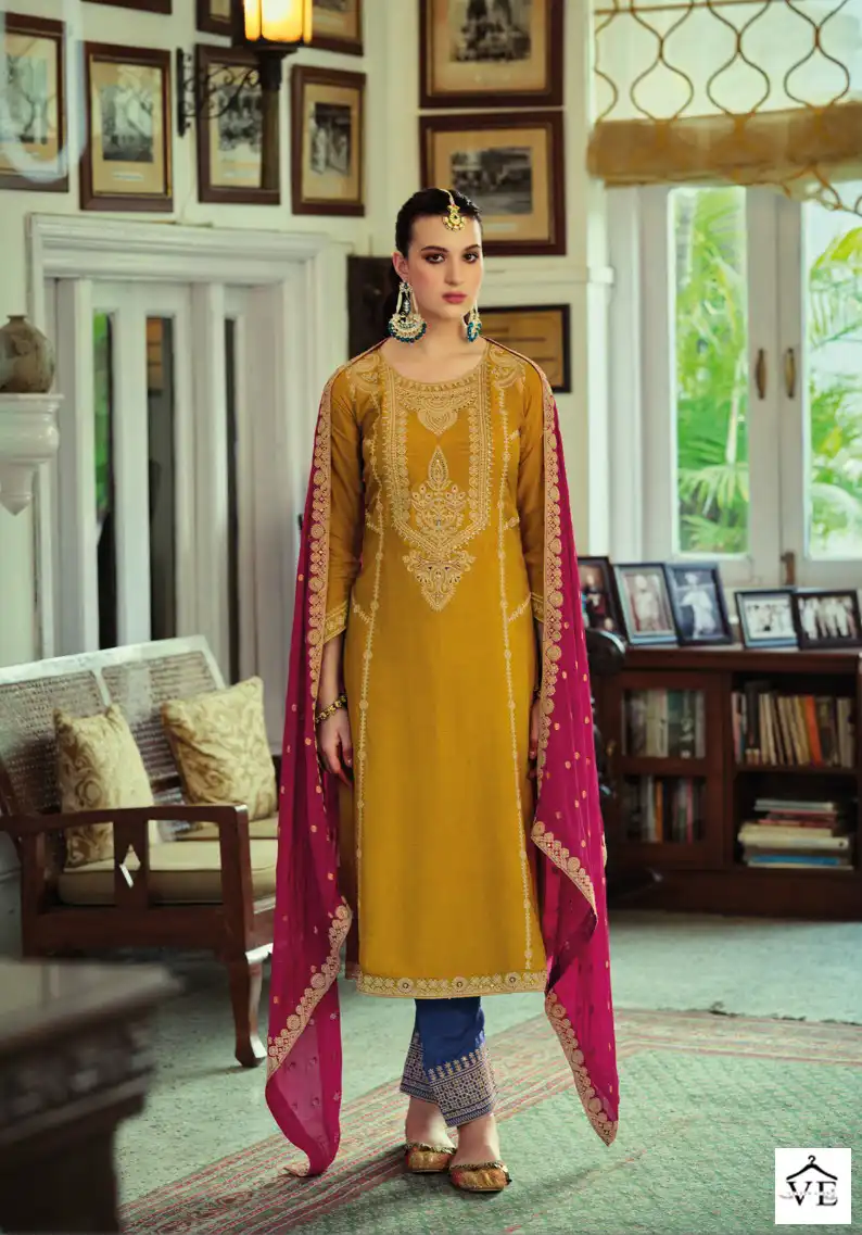 Ibiza Rajbari Pure Bembarg Silk Wholesale Designer Salwar Suit Catalog — Wholesale Salwar Suits, MPA wholesale from Surat - Gallery Image 4