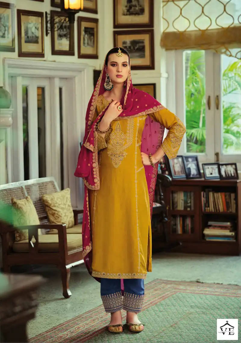 Ibiza Rajbari Pure Bembarg Silk Wholesale Designer Salwar Suit Catalog — Wholesale Salwar Suits, MPA wholesale from Surat - Gallery Image 6
