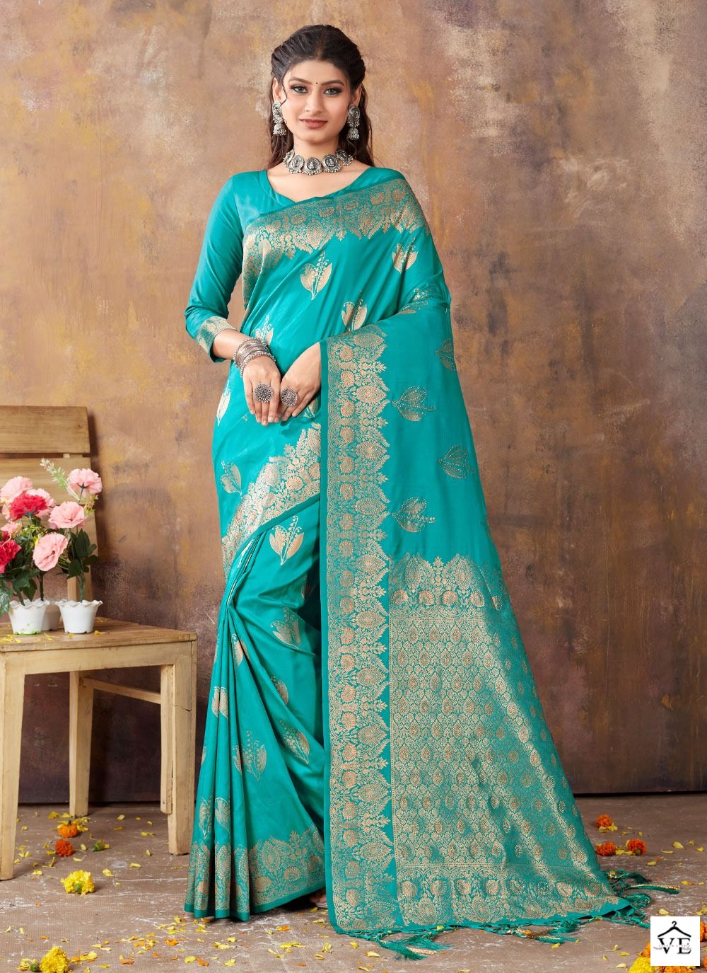 Sangam Rajvanshi Banarasi Silk Wholesale Sarees Catalog — Wholesale Sarees, MPA wholesale from Surat - Gallery Image 4