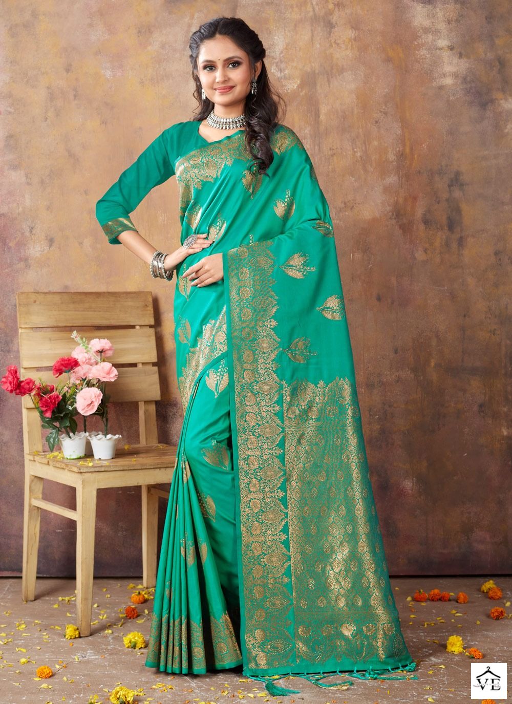 Sangam Rajvanshi Banarasi Silk Wholesale Sarees Catalog — Wholesale Sarees, MPA wholesale from Surat - Gallery Image 5