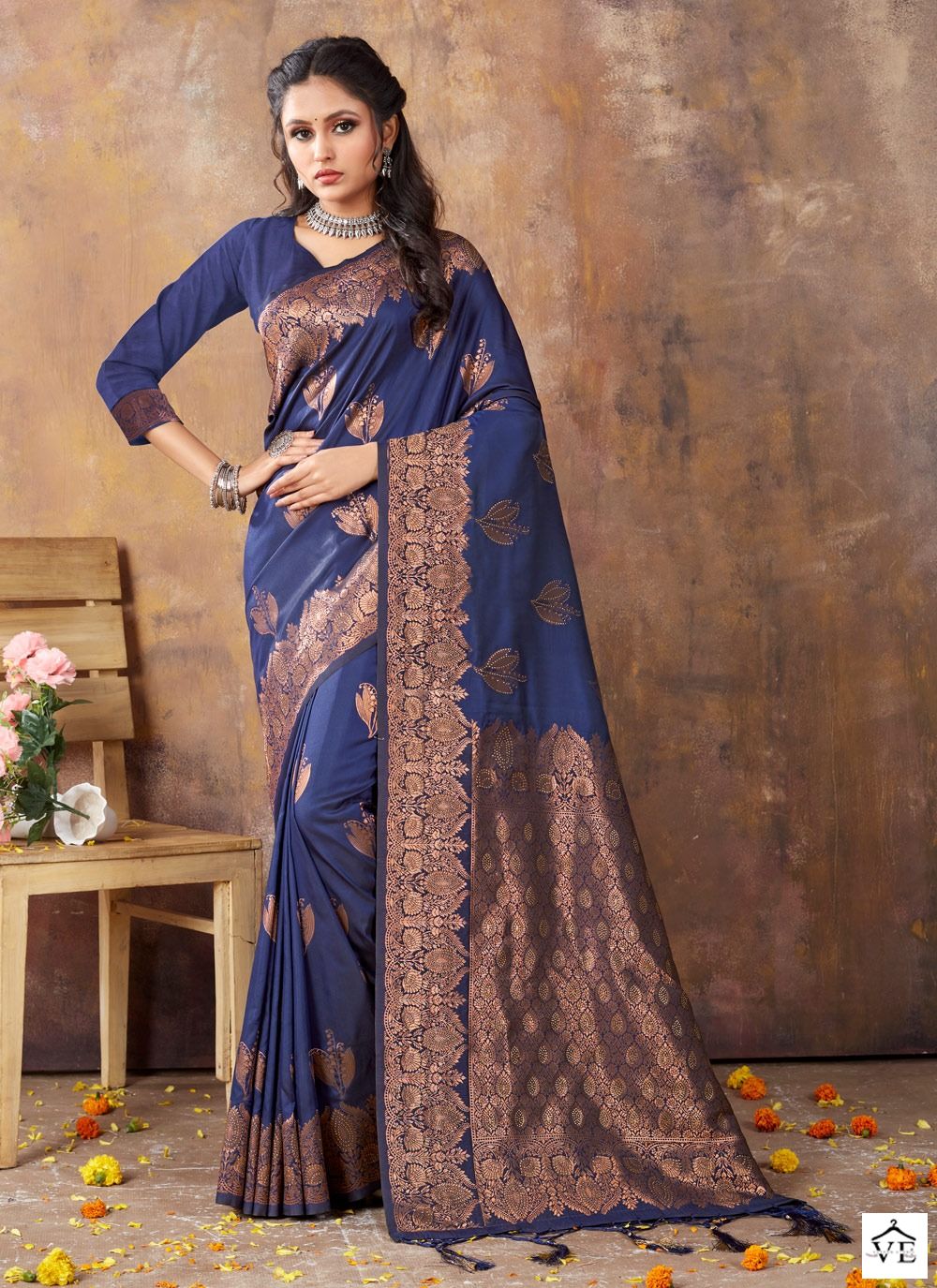 Sangam Rajvanshi Banarasi Silk Wholesale Sarees Catalog — Wholesale Sarees, MPA wholesale from Surat - Gallery Image 6
