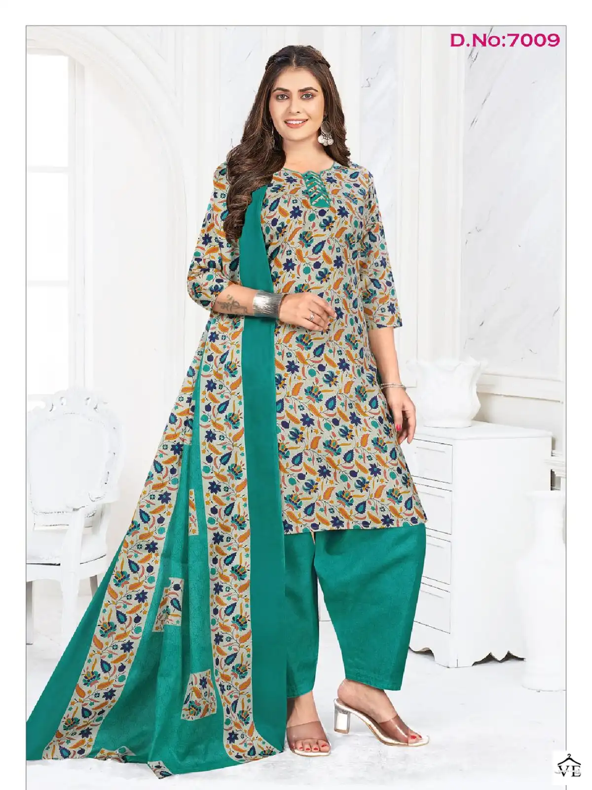 Vardan Ethnic Rangoli Patiyala Voi 3 Cotton Wholesale Readymade Suit Catalog — Wholesale Salwar Suits, MPA wholesale from Surat - Gallery Image 6