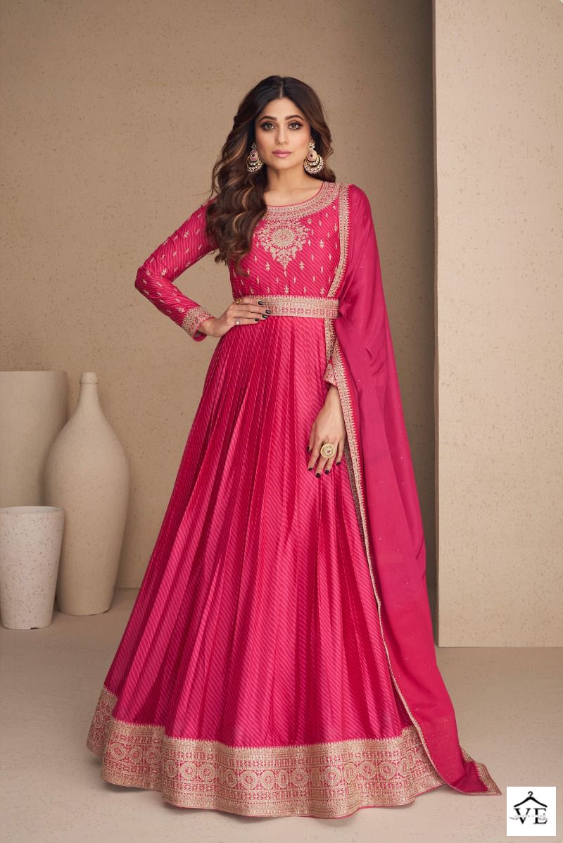 Aashirwad Rani Sahiba Chinnon Silk Wholesale Designer Readymade Suit With Dupatta Catalog — Wholesale Salwar Suits, Aashirwad Creation wholesale from Surat - Gallery Image 2