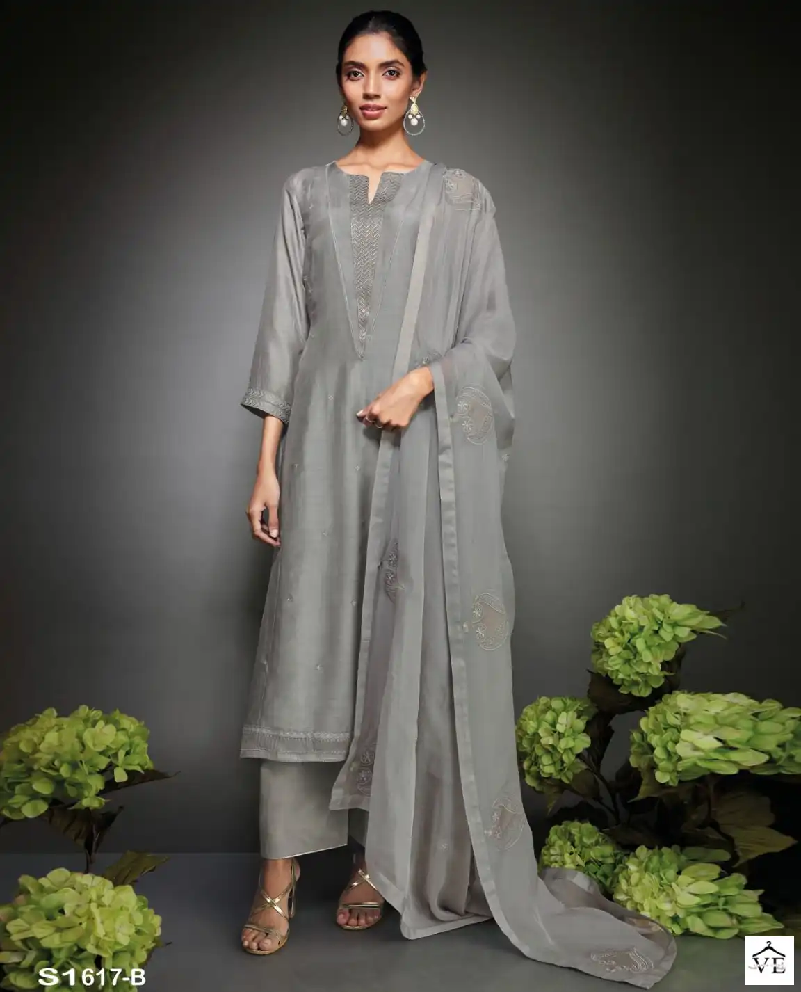 Ganga Raveena 1617 Premium Bemberg Silk Wholesale Salwar Suit Catalog — Wholesale Salwar Suits, MPA wholesale from Surat — view 1