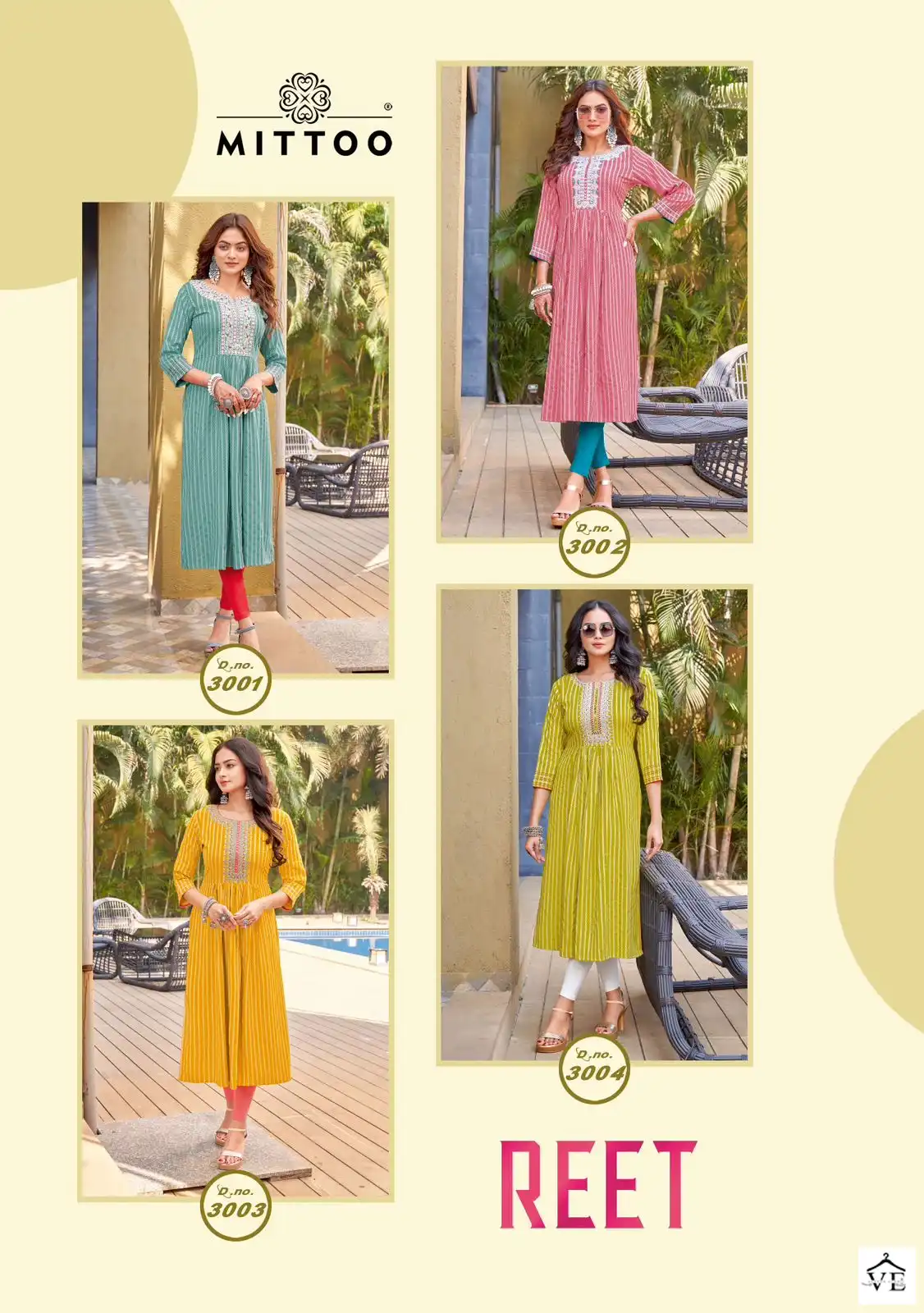 Mittoo Reet Rayon Weaving Wholesale Kurti Catalog — Wholesale Kurtis, MPA wholesale from Surat — view 5