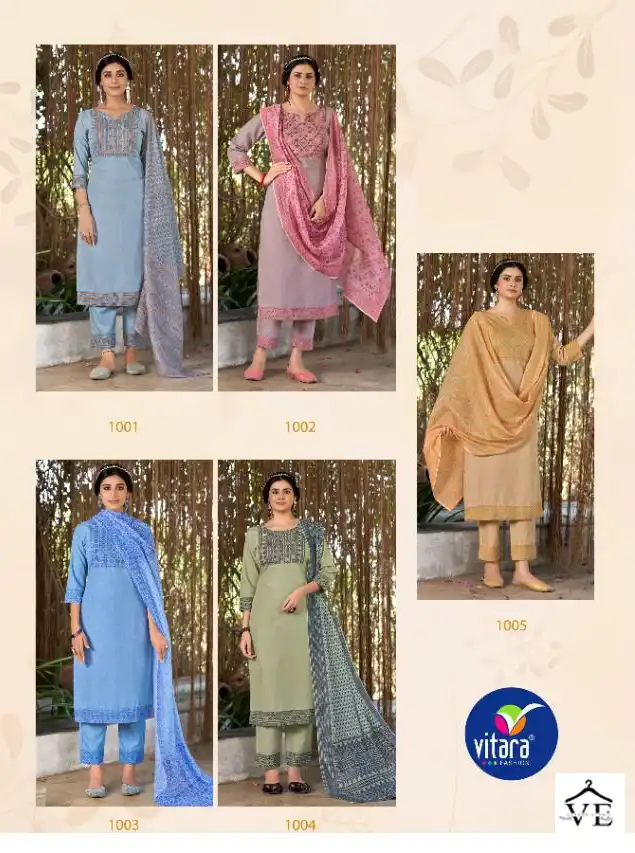 Vitara Rich Girl Slub Wholesale Readymade Salwar Suit Catalog — Wholesale Salwar Suits, MPA wholesale from Surat — view 4