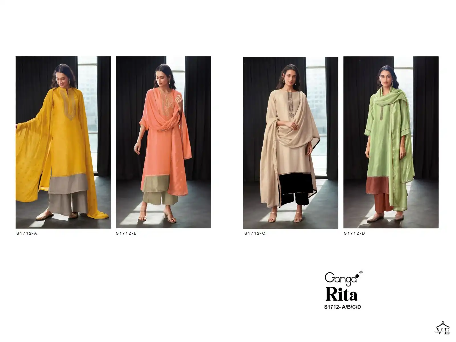 Ganga Rita 1712 Remium Bemberg Russian Silk Wholesale Designer Salwar Suit Catalog — Wholesale Salwar Suits, MPA wholesale from Surat — view 4