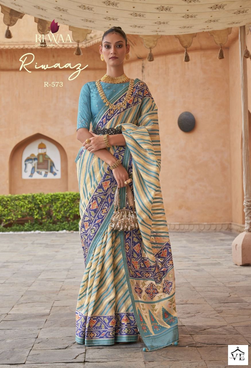 Rewaa Riwaaz Pure Brasoo Wholesale Sarees Catalog - Image 2