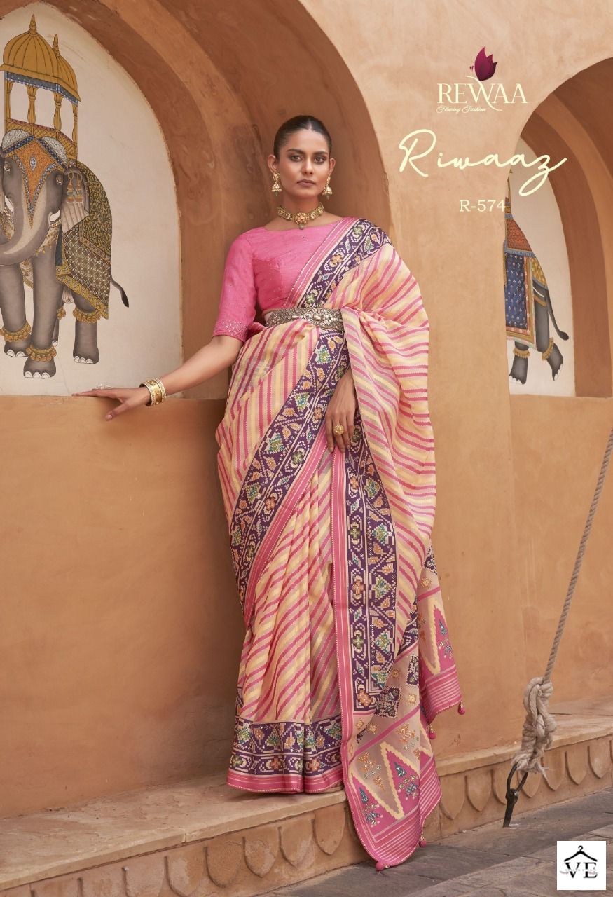 Rewaa Riwaaz Pure Brasoo Wholesale Sarees Catalog - Image 4