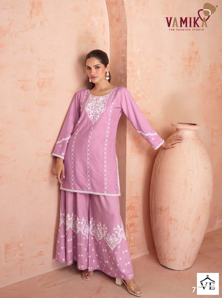Vamika Riwaaz Vol 1 Heavy Rayon Wholesale Kurti With Pant Catalog — Wholesale Kurtis, MPA wholesale from Surat - Gallery Image 2