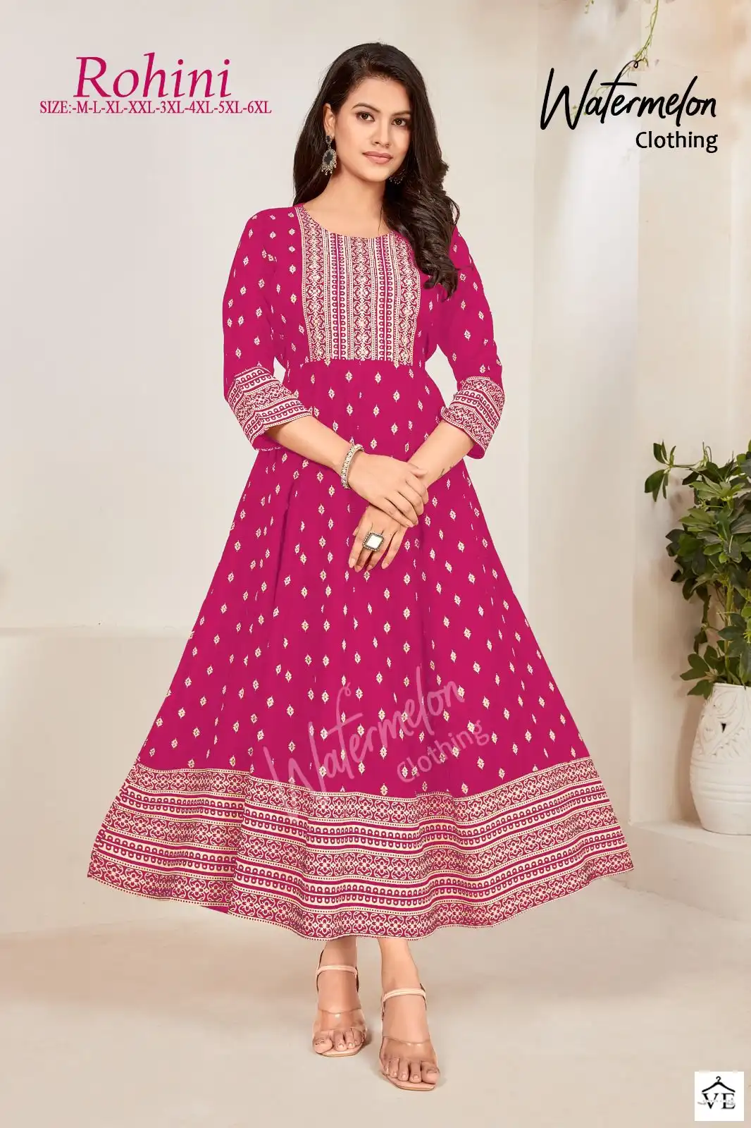Vardan Ethnic Rohini Heavy Rayon Wholesale Long Gown Catalog — Wholesale Kurtis, MPA wholesale from Surat - Gallery Image 2