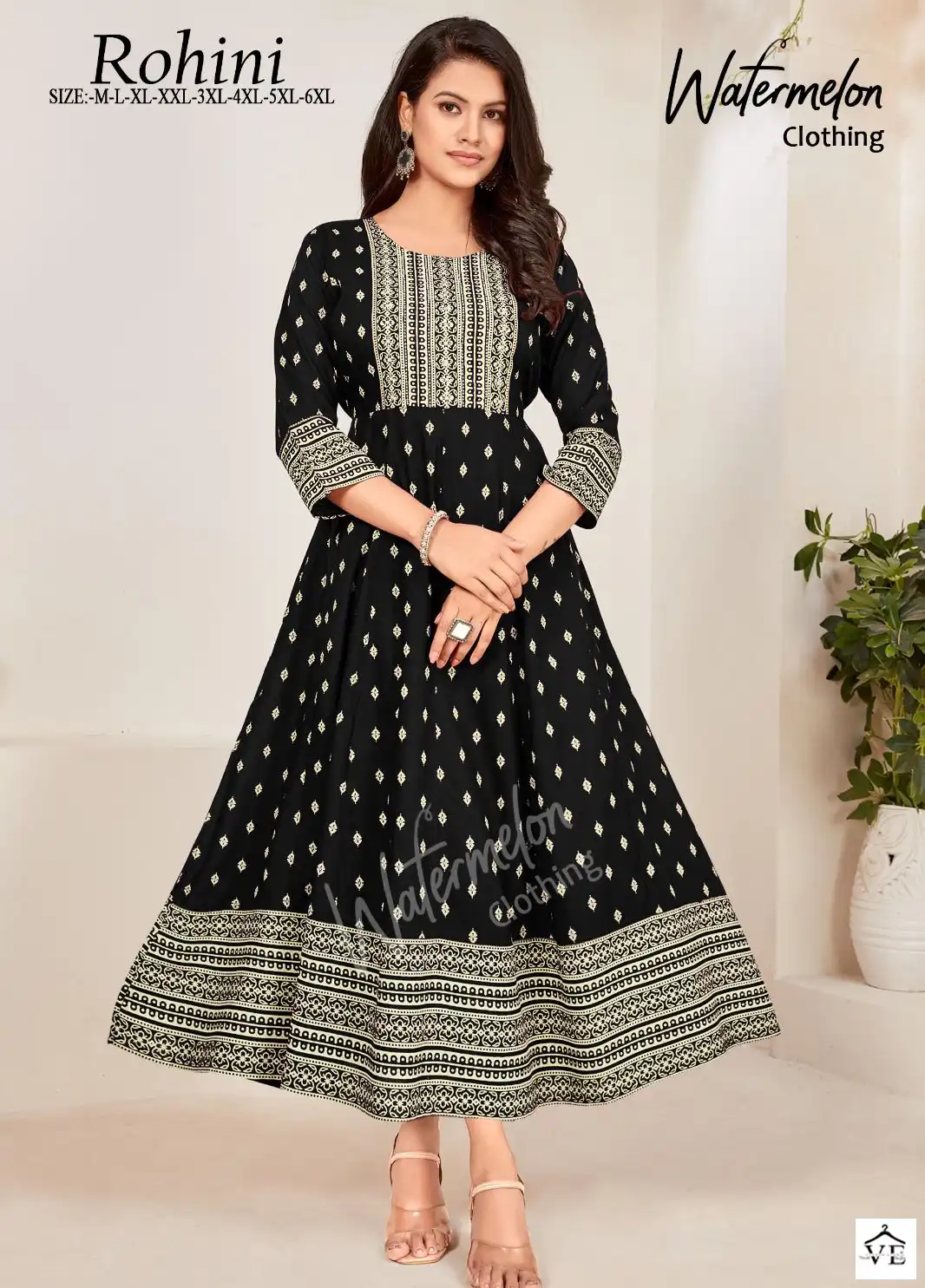 Vardan Ethnic Rohini Heavy Rayon Wholesale Long Gown Catalog — Wholesale Kurtis, MPA wholesale from Surat — view 1