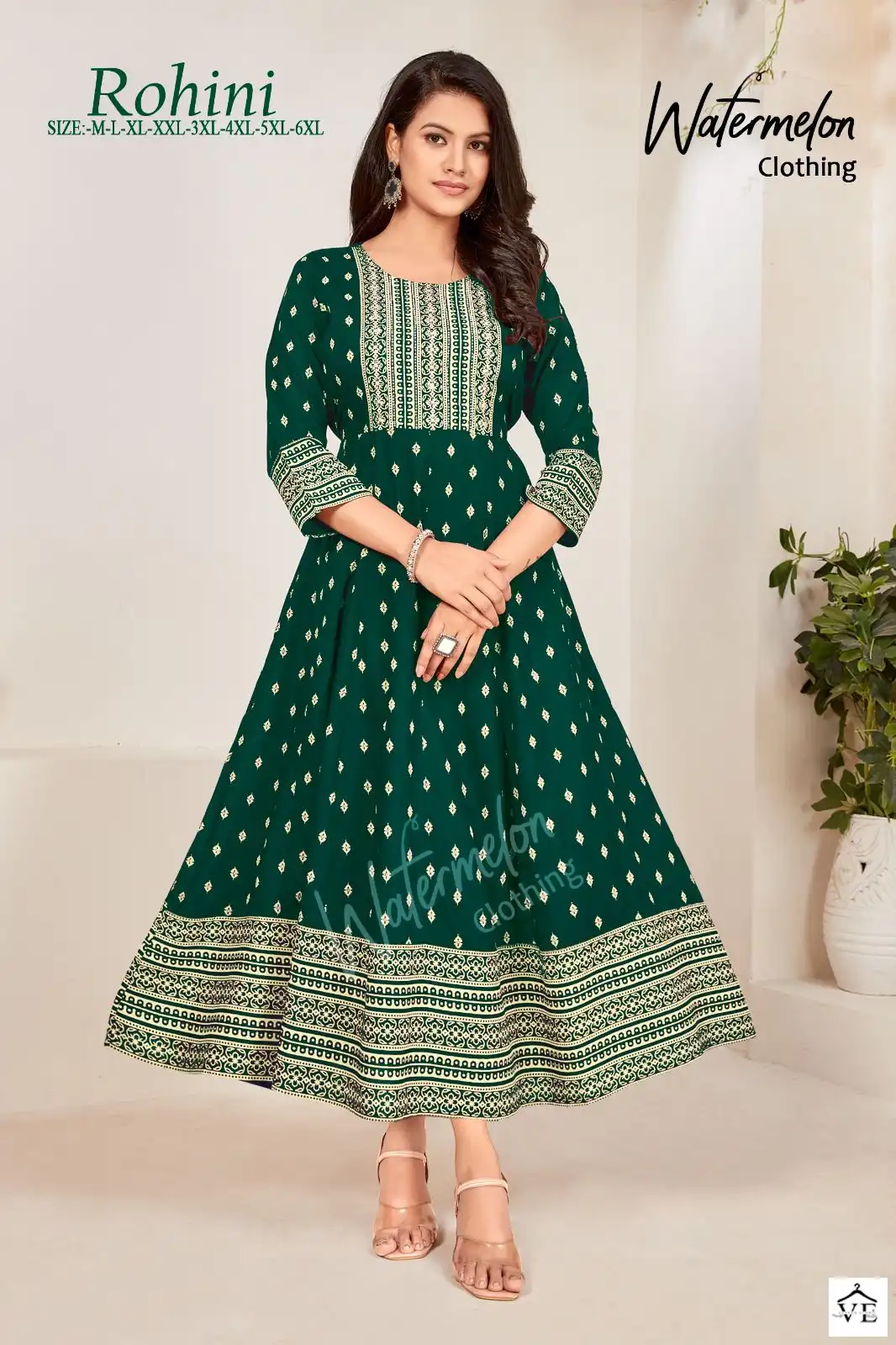 Vardan Ethnic Rohini Heavy Rayon Wholesale Long Gown Catalog — Wholesale Kurtis, MPA wholesale from Surat - Gallery Image 6