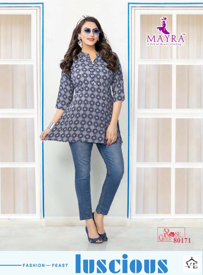 Mayra Rose Gold Pure 60*60 Cambric Cotton Wholesale Kurtis Catalog — Wholesale Kurtis, MPA wholesale from Surat - Gallery Image 2