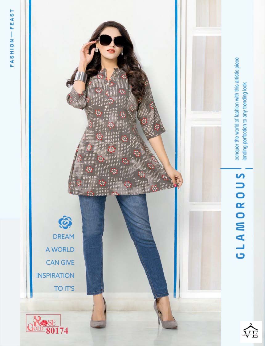 Mayra Rose Gold Pure 60*60 Cambric Cotton Wholesale Kurtis Catalog — Wholesale Kurtis, MPA wholesale from Surat - Gallery Image 3