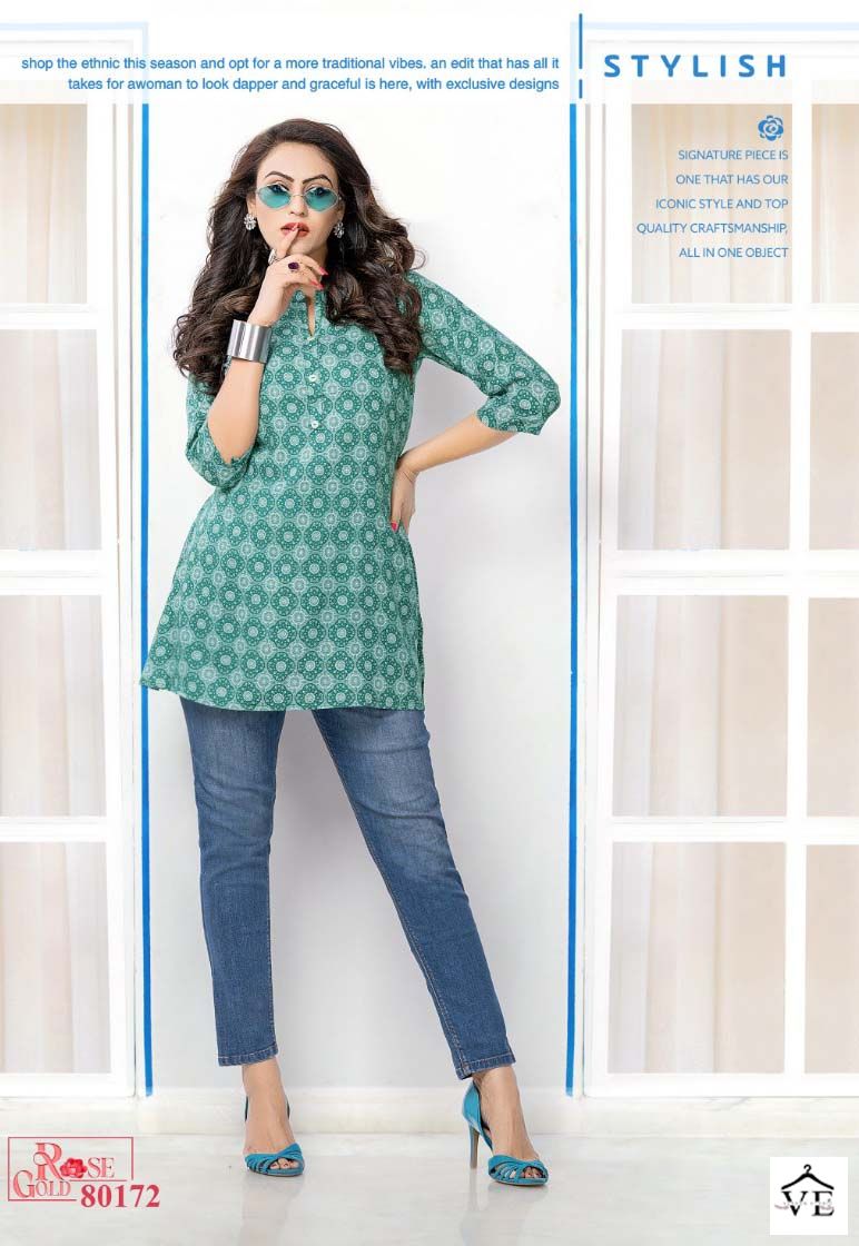 Mayra Rose Gold Pure 60*60 Cambric Cotton Wholesale Kurtis Catalog — Wholesale Kurtis, MPA wholesale from Surat - Gallery Image 4
