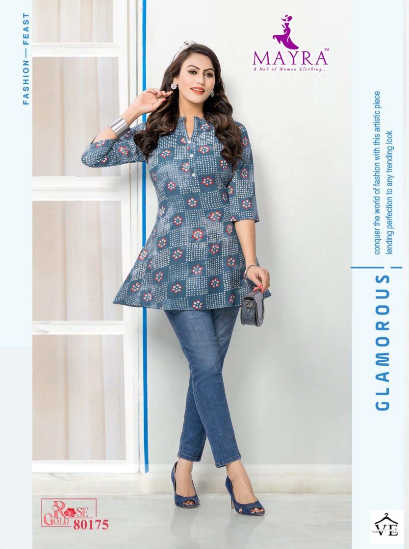 Mayra Rose Gold Pure 60*60 Cambric Cotton Wholesale Kurtis Catalog — Wholesale Kurtis, MPA wholesale from Surat - Gallery Image 6