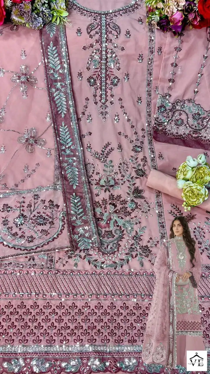 Shanaya Rose Premium Edition S-128 Heavy Faux Gerogeete Wholesale Pakistani Suit Catalog — Wholesale Salwar Suits, MPA wholesale from Surat - Gallery Image 7