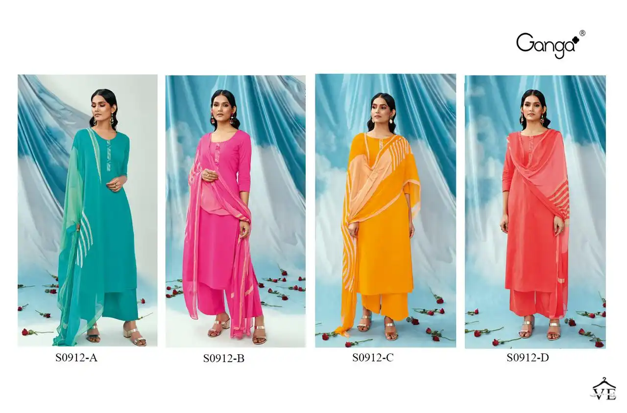 Ganga Ruha 912 Premium Cotton Wholesale Salwar Suit Catalog — Wholesale Salwar Suits, MPA wholesale from Surat - Gallery Image 2