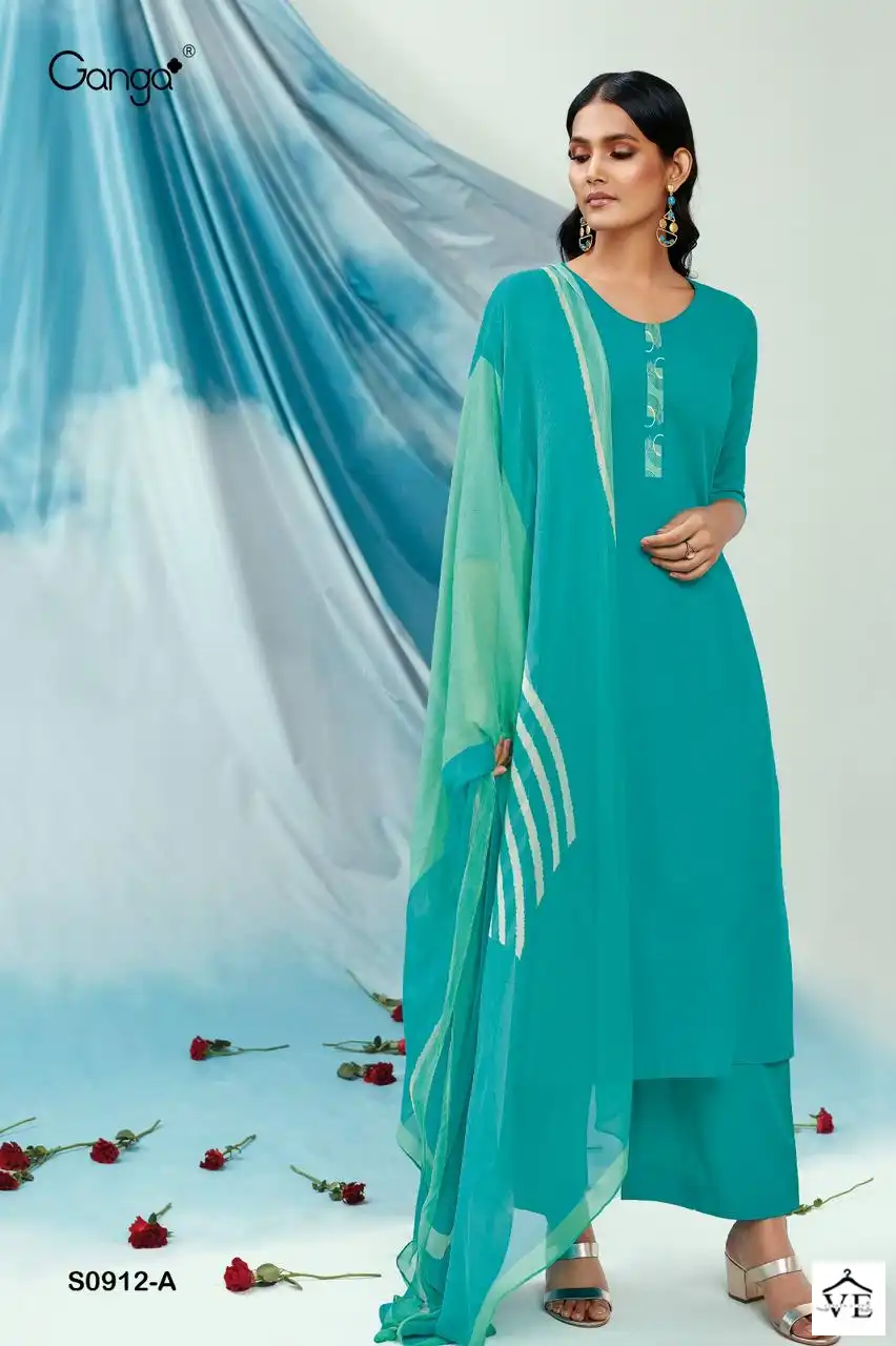 Ganga Ruha 912 Premium Cotton Wholesale Salwar Suit Catalog — Wholesale Salwar Suits, MPA wholesale from Surat - Gallery Image 3