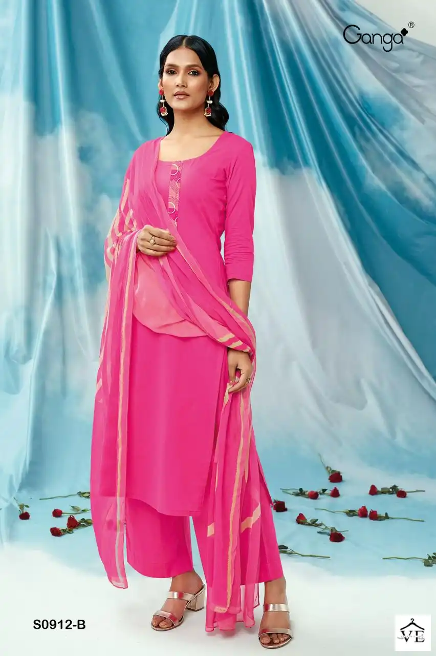 Ganga Ruha 912 Premium Cotton Wholesale Salwar Suit Catalog — Wholesale Salwar Suits, MPA wholesale from Surat - Gallery Image 4