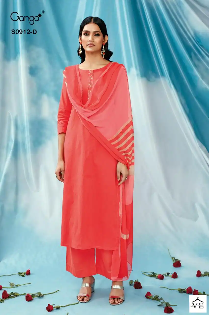 Ganga Ruha 912 Premium Cotton Wholesale Salwar Suit Catalog — Wholesale Salwar Suits, MPA wholesale from Surat — view 5