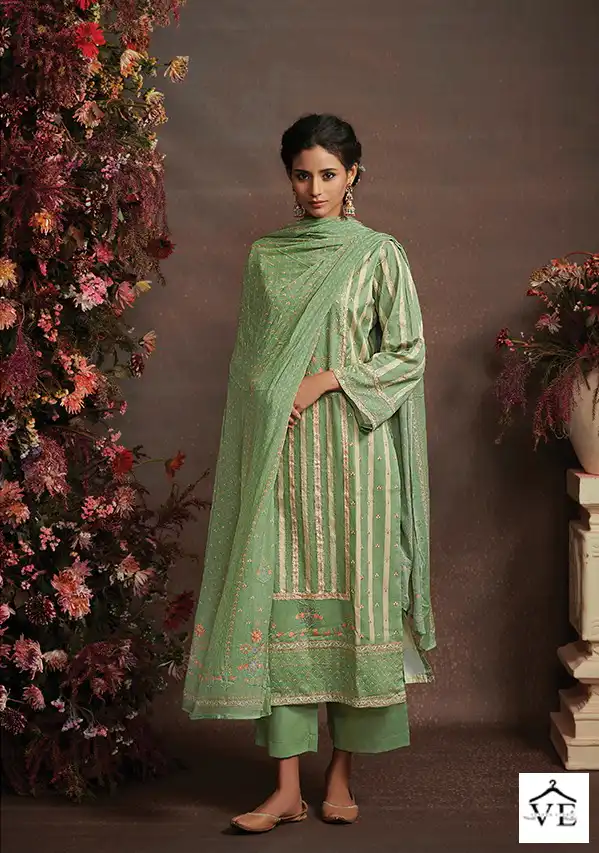 Kimora Ruhana Pure Cotton Satin Wholesale Salwar Suit Catalog — Wholesale Salwar Suits, MPA wholesale from Surat — view 8