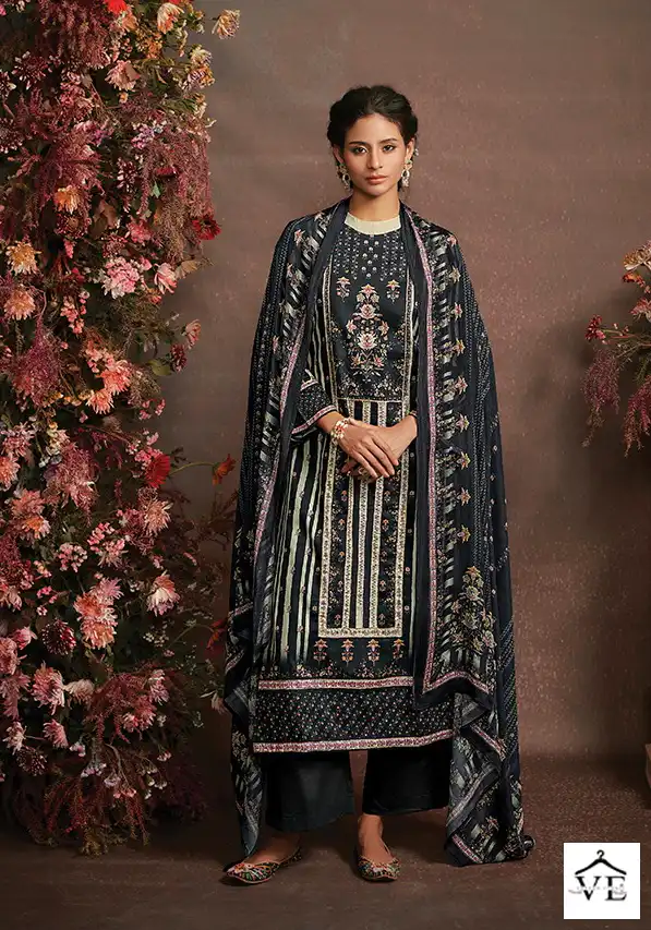 Kimora Ruhana Pure Cotton Satin Wholesale Salwar Suit Catalog — Wholesale Salwar Suits, MPA wholesale from Surat — view 3