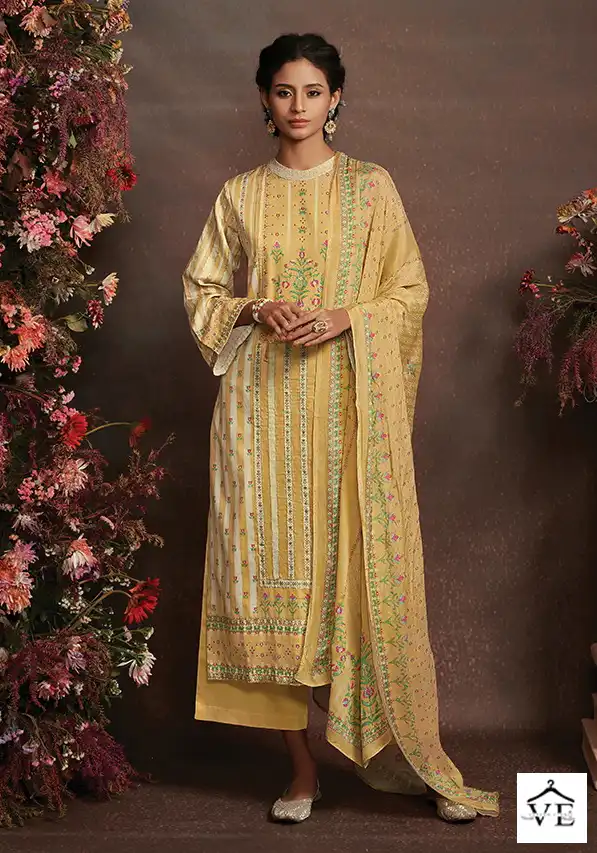 Kimora Ruhana Pure Cotton Satin Wholesale Salwar Suit Catalog — Wholesale Salwar Suits, MPA wholesale from Surat — view 4