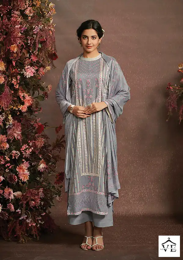 Kimora Ruhana Pure Cotton Satin Wholesale Salwar Suit Catalog — Wholesale Salwar Suits, MPA wholesale from Surat — view 5