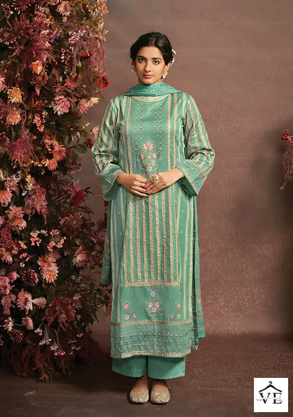 Kimora Ruhana Pure Cotton Satin Wholesale Salwar Suit Catalog — Wholesale Salwar Suits, MPA wholesale from Surat — view 7