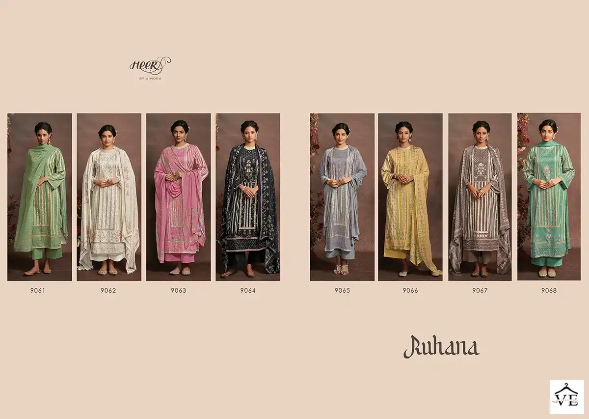 Kimora Ruhana Pure Cotton Satin Wholesale Salwar Suit Catalog — Wholesale Salwar Suits, MPA wholesale from Surat — view 9