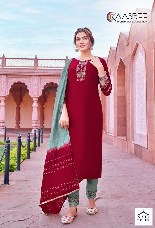 Kaasbee Rajwadi Vol 1 Chinon Wholesale Readymade Salwar Suit Catalog — Wholesale Salwar Suits, MPA wholesale from Surat - Gallery Image 3