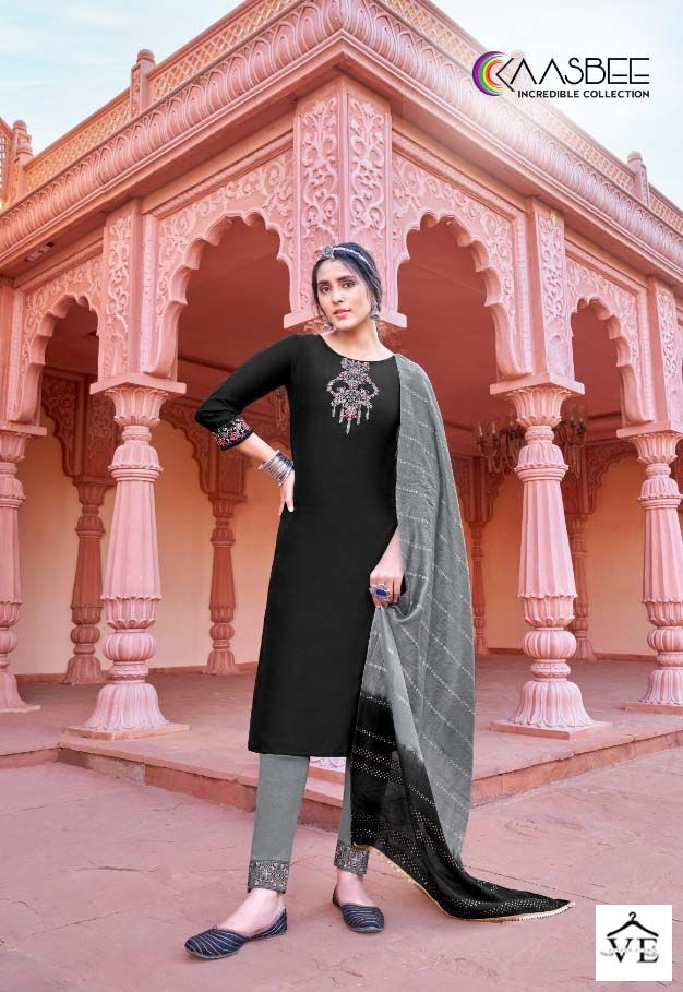 Kaasbee Rajwadi Vol 1 Chinon Wholesale Readymade Salwar Suit Catalog — Wholesale Salwar Suits, MPA wholesale from Surat - Gallery Image 6