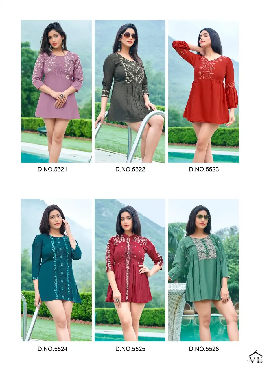 Yami Rare Vol-2 Fancy Chinon Viscose Wholesale Tunics Catalog — Wholesale Kurtis, MPA wholesale from Surat — view 9