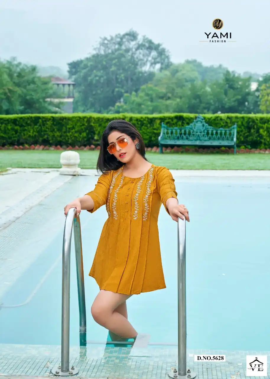 Yami Rare Vol-2 Fancy Chinon Viscose Wholesale Tunics Catalog — Wholesale Kurtis, MPA wholesale from Surat — view 2