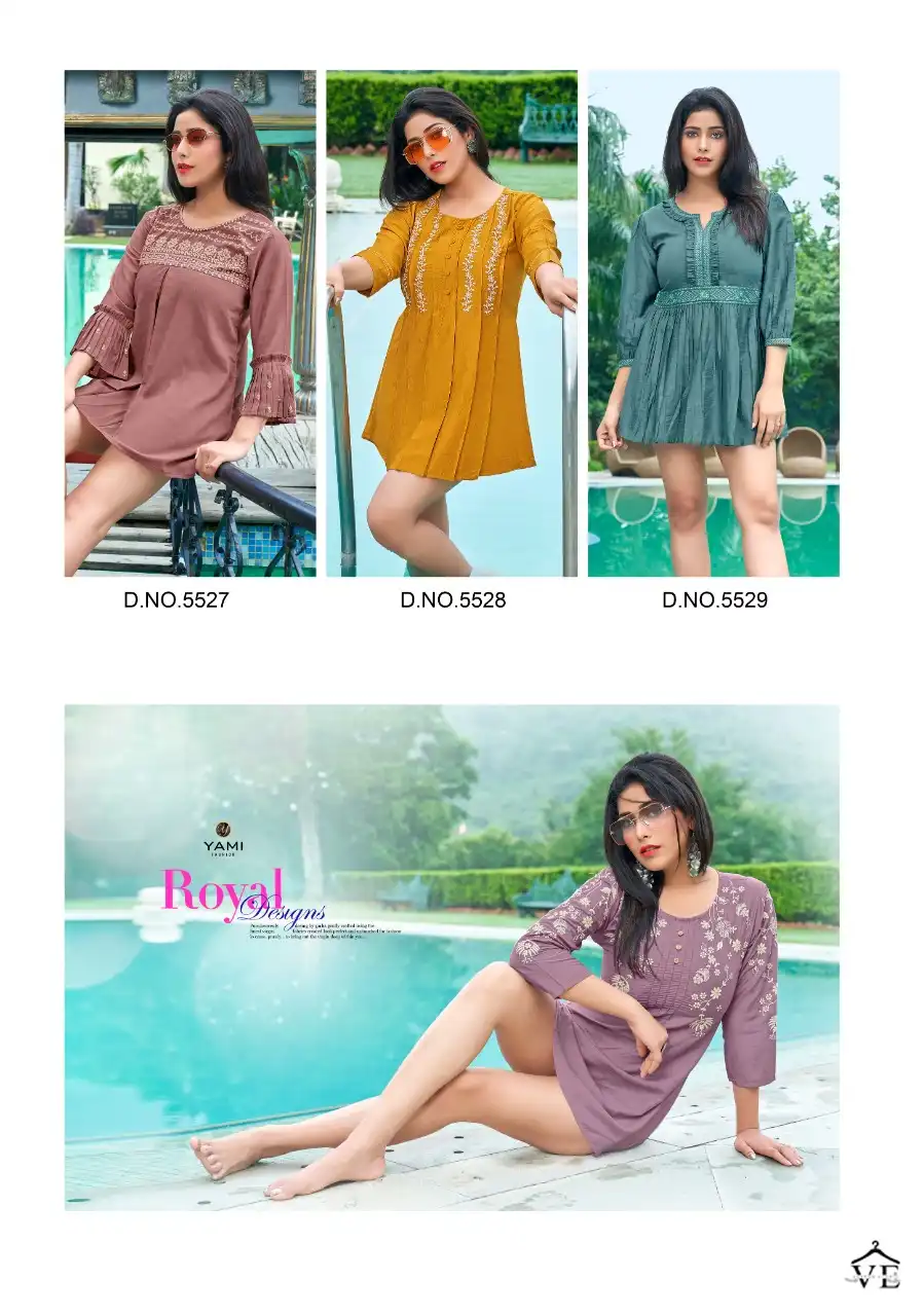 Yami Rare Vol-2 Fancy Chinon Viscose Wholesale Tunics Catalog — Wholesale Kurtis, MPA wholesale from Surat — view 10