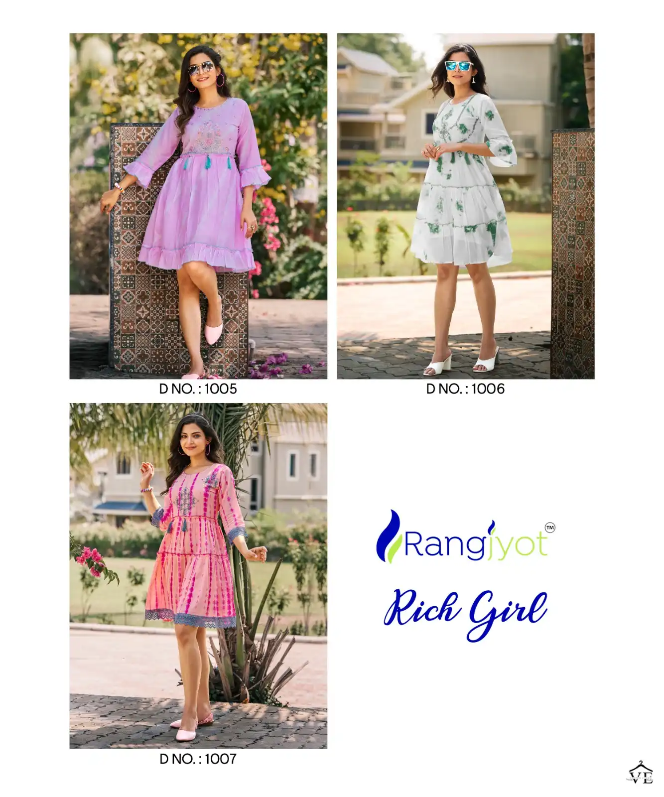 Rangjyot Rich Girl Cotton Mull Wholesale Kurtis Catalog — Wholesale Kurtis, MPA wholesale from Surat - Gallery Image 8