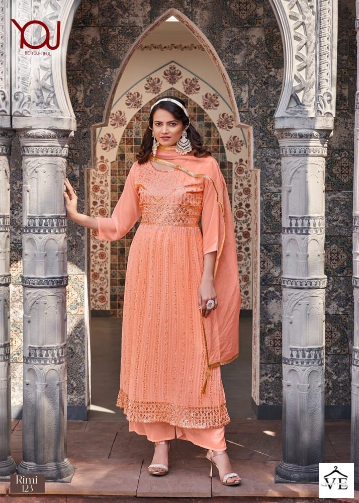 Wanna Rimi Vol 2 Faux Georgette Wholesale Readymade Salwar Suit Catalog — Wholesale Salwar Suits, MPA wholesale from Surat - Gallery Image 8