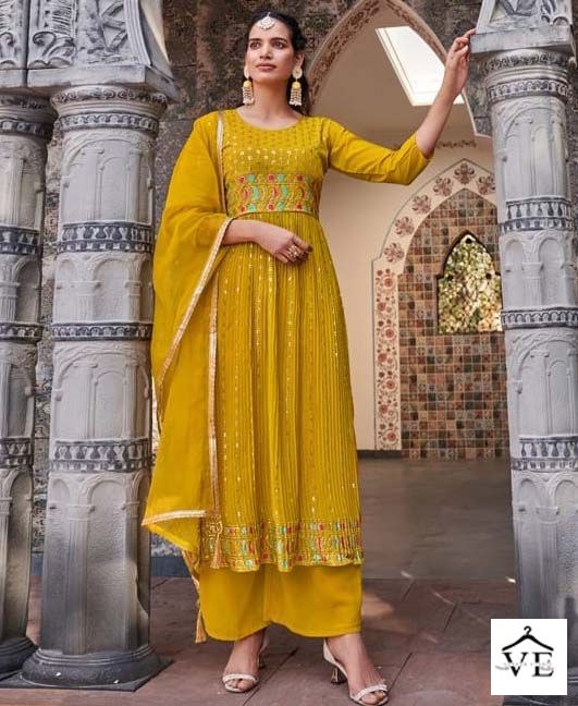 Wanna Rimi Vol 2 Faux Georgette Wholesale Readymade Salwar Suit Catalog — Wholesale Salwar Suits, MPA wholesale from Surat — view 1