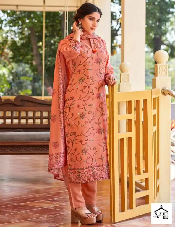 SBS Sabrina Tussar Silk Wholesale Readymade Suit Catalog — Wholesale Salwar Suits, MPA wholesale from Surat — view 1