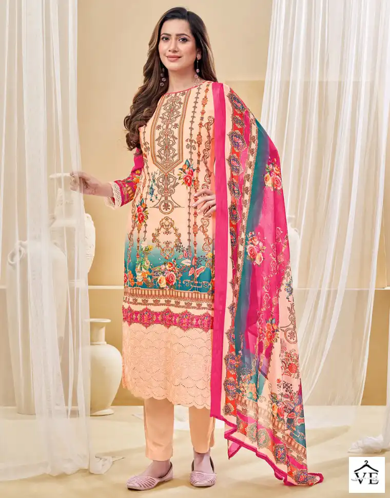 Z.S.M Safa Solid Maslin Wholesale Designer Salwar Suit Catalog — Wholesale Salwar Suits, MPA wholesale from Surat — view 1