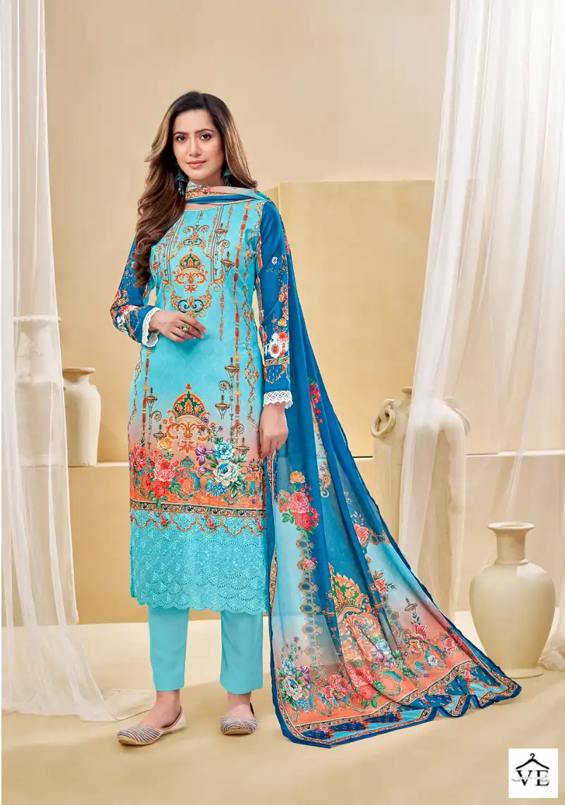 Z.S.M Safa Solid Maslin Wholesale Designer Salwar Suit Catalog — Wholesale Salwar Suits, MPA wholesale from Surat - Gallery Image 4