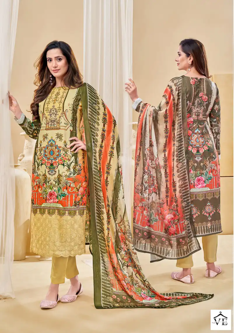 Z.S.M Safa Solid Maslin Wholesale Designer Salwar Suit Catalog — Wholesale Salwar Suits, MPA wholesale from Surat - Gallery Image 5