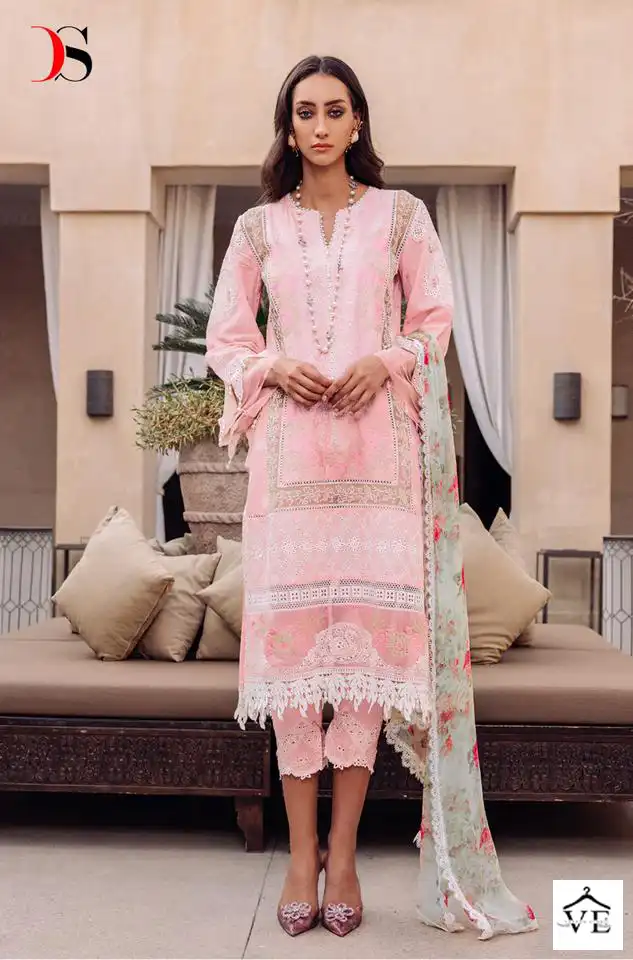 Deepsy Saira Rizwan Lawn-23 Pure Cambric Cotton Wholesale Pakistani Suit Catalog — Wholesale Salwar Suits, MPA wholesale from Surat - Gallery Image 5