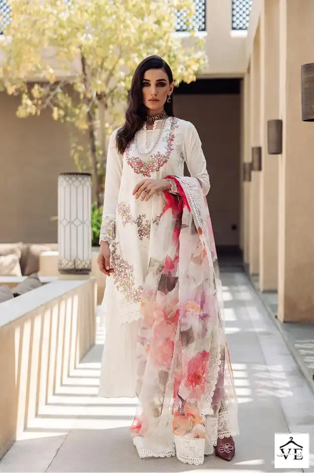Deepsy Saira Rizwan Lawn-23 Pure Cambric Cotton Wholesale Pakistani Suit Catalog — Wholesale Salwar Suits, MPA wholesale from Surat - Gallery Image 2