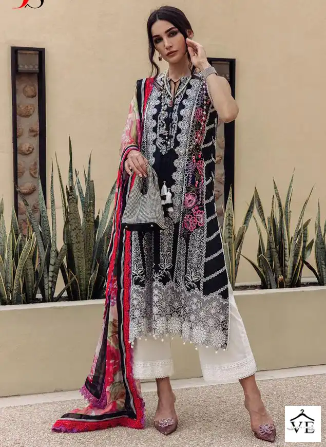 Deepsy Saira Rizwan Lawn-23 Pure Cambric Cotton Wholesale Pakistani Suit Catalog — Wholesale Salwar Suits, MPA wholesale from Surat — view 1