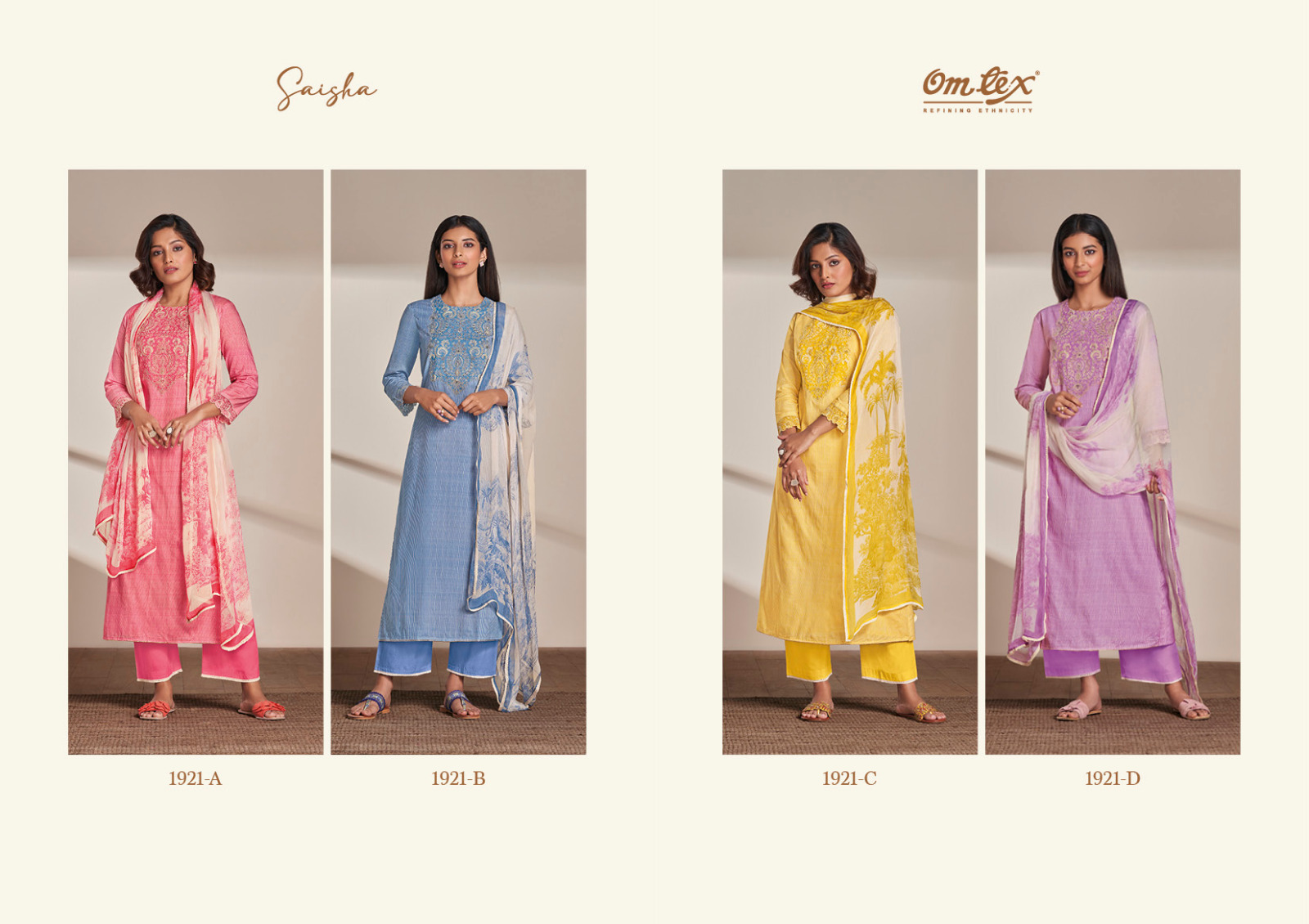 Omtex Saisha Lawn Cotton Wholesale Designer Salwar Suit Catalog — Wholesale Salwar Suits, MPA wholesale from Surat — view 5