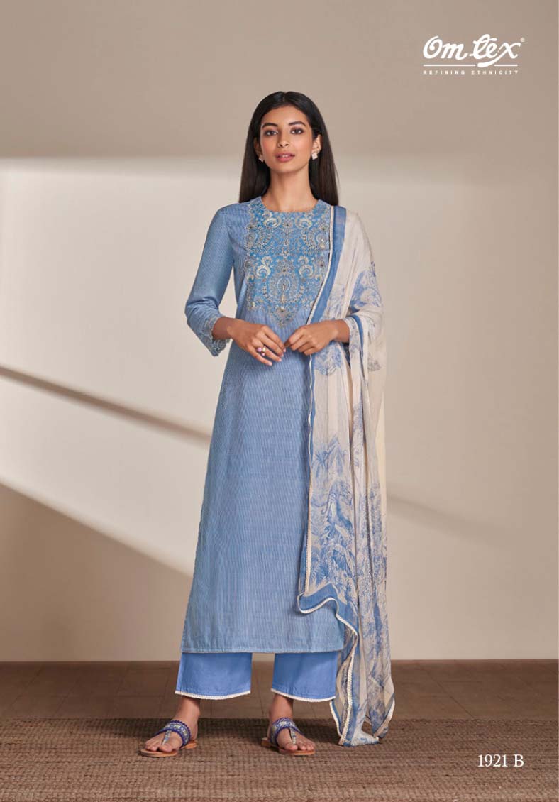 Omtex Saisha Lawn Cotton Wholesale Designer Salwar Suit Catalog — Wholesale Salwar Suits, MPA wholesale from Surat - Gallery Image 3